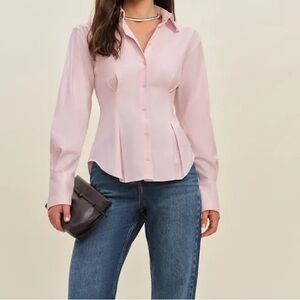 Becker shirt in cherry blossom by reformation